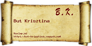 But Krisztina névjegykártya